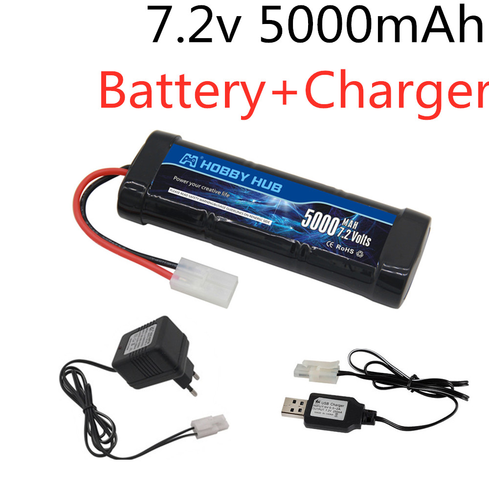 Rc Hobby Boat - 7.2V 5000mAh Ni-Mh-batterij met Tamiya-stekker met