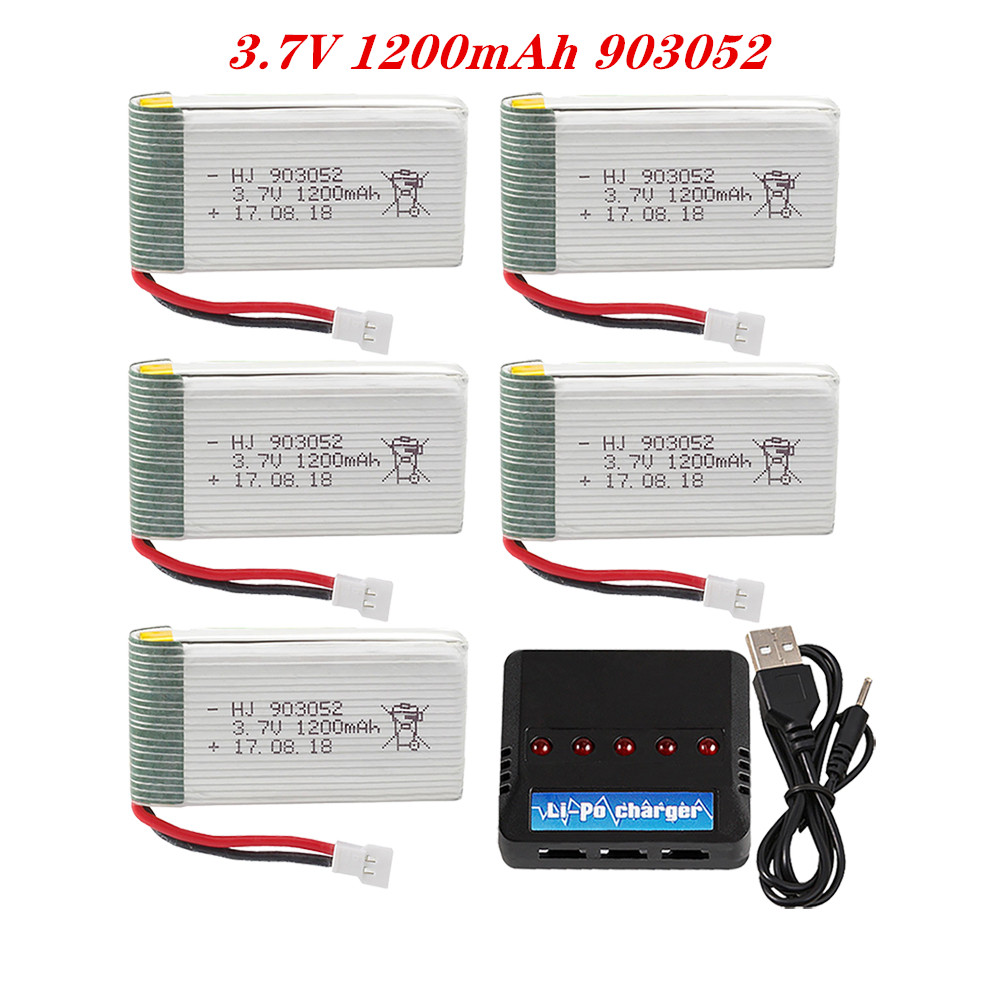Hobby Rc Quadcopters - 3.7V 1200Mah 903052 Lipo Batterijlader Set
