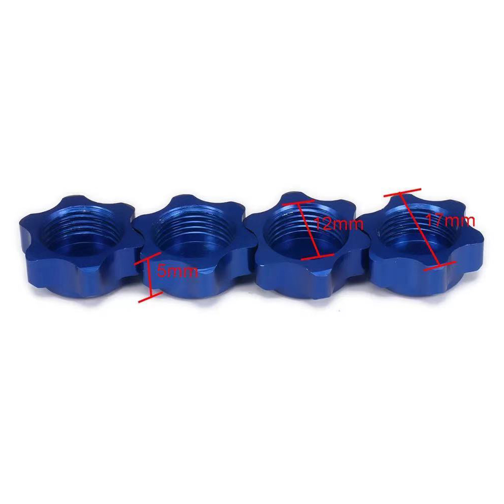 Rc Hobby Nut - 4 STUKS 17mm Wielnaaf Zeskantmoer Fijne