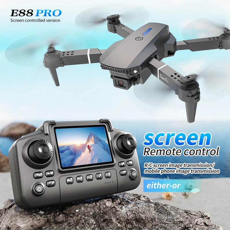 Hobby Rc Quadcopters - Professionele E88 PRO Drone met scherm,
