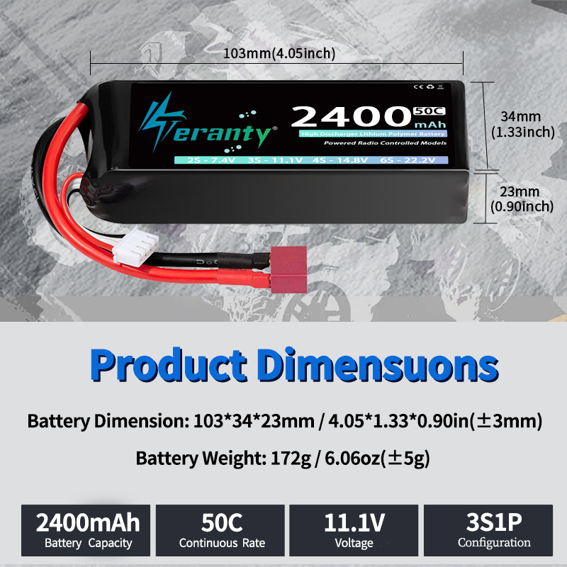 TERANTY 3S 2200/2400/2600mAh L - Rc Hobby Boat recensie en prijs